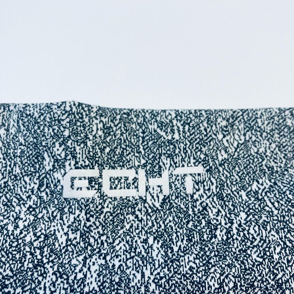 Echt Gray White Speckle Pattern High Waisted Jacq… - image 3